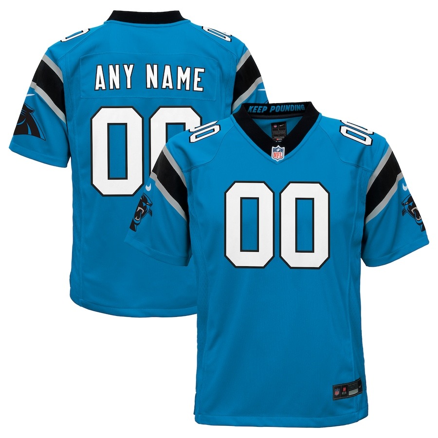 Youth Carolina Panthers  Nike Blue Alternate Custom Game Jersey - Ujersey