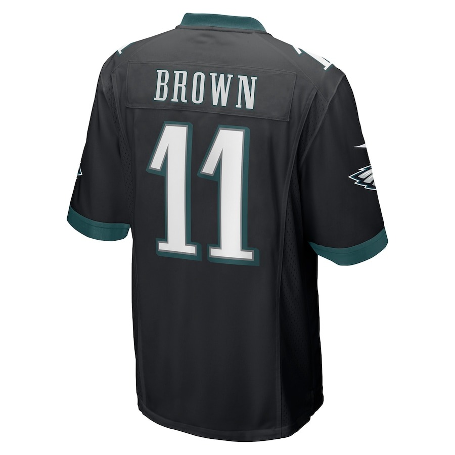 Men's Philadelphia Eagles A.J. Brown Nike Black Game Jersey - Ujersey