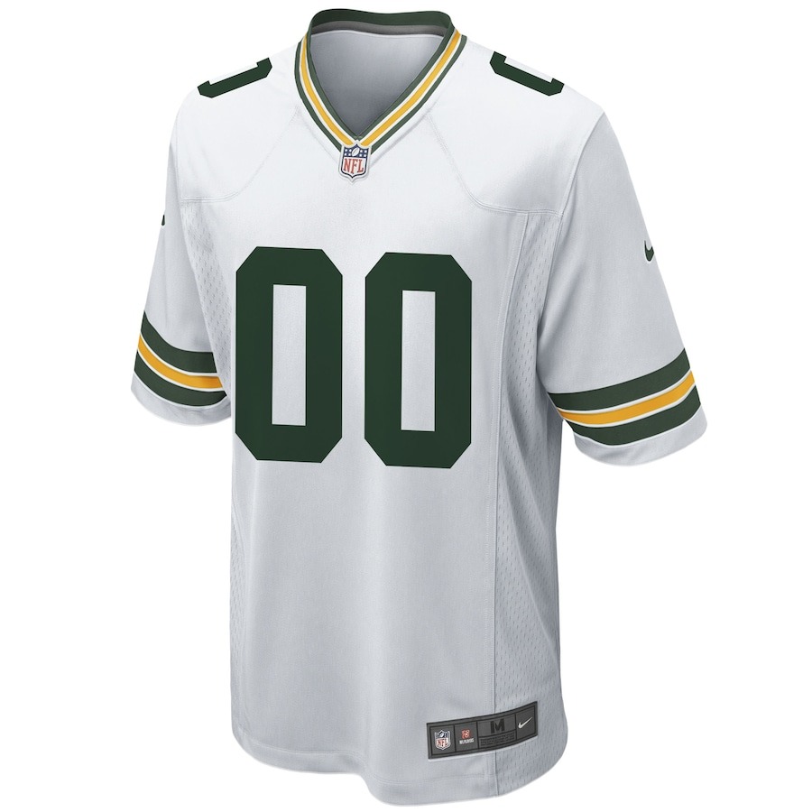 Men's Green Bay Packers Nike White Custom Game Jersey - Ujersey