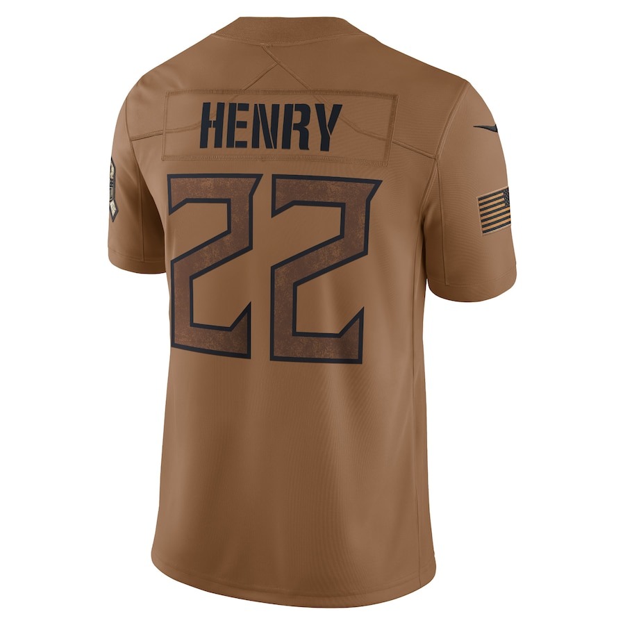 Men's Tennessee Titans Derrick Henry Nike Brown 2023 Salute To Service Limited Jersey - Ujersey