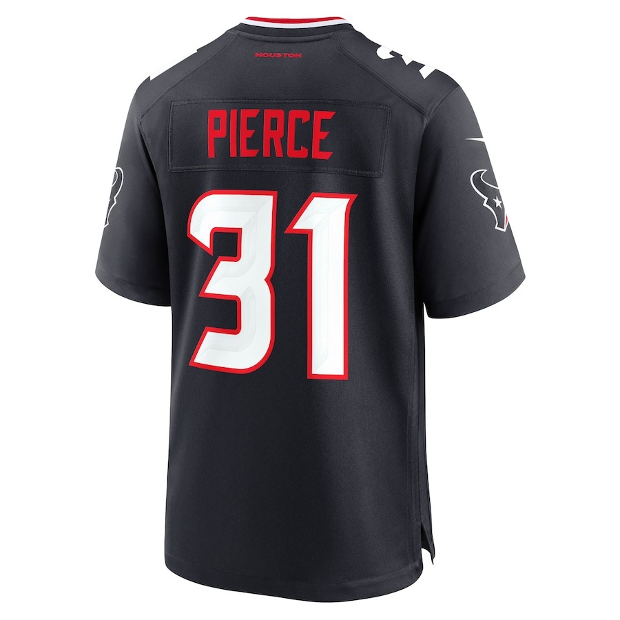 Men's Houston Texans Dameon Pierce Nike Navy Game Jersey - Ujersey