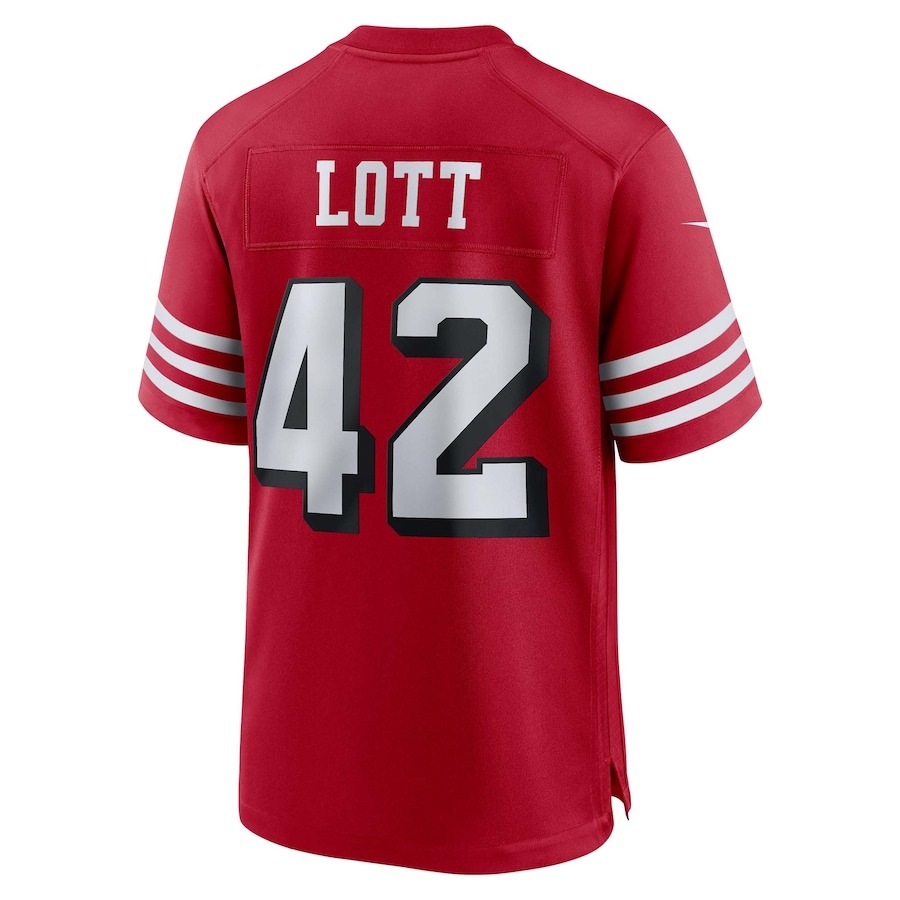 Men's San Francisco 49ers Ronnie Lott Nike Scarlet Retired Alternate Game Jersey - Ujersey