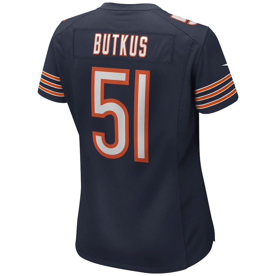 Women's Chicago Bears Dick Butkus Nike Navy Game Retired Player Jersey - Ujersey