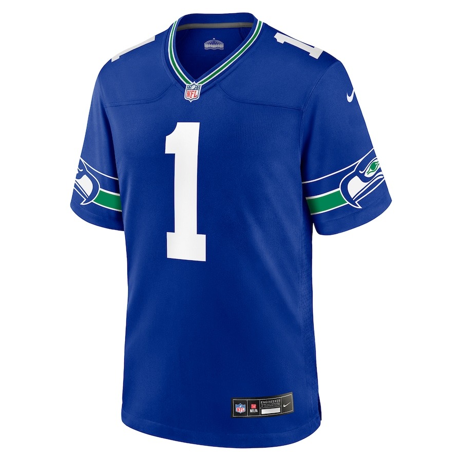 Men's Seattle Seahawks Warren Moon Nike Royal Throwback Retired Player Game Jersey - Ujersey