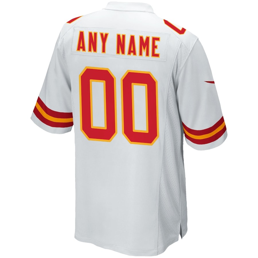 Men's Kansas City Chiefs Nike White Custom Game Jersey - Ujersey