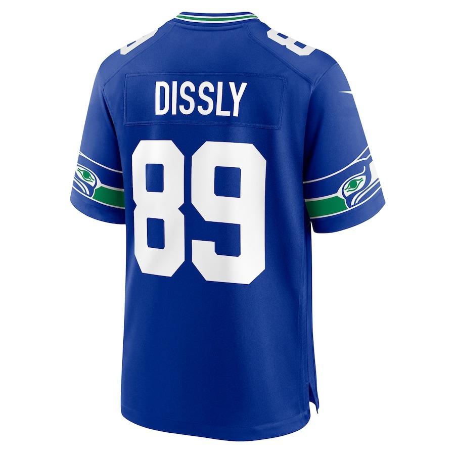 Men's Seattle Seahawks Will Dissly Nike Royal Throwback Player Game Jersey - Ujersey