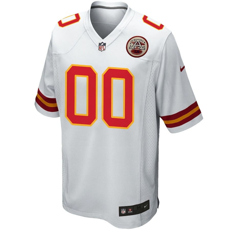 Men's Kansas City Chiefs Nike White Custom Game Jersey - Ujersey
