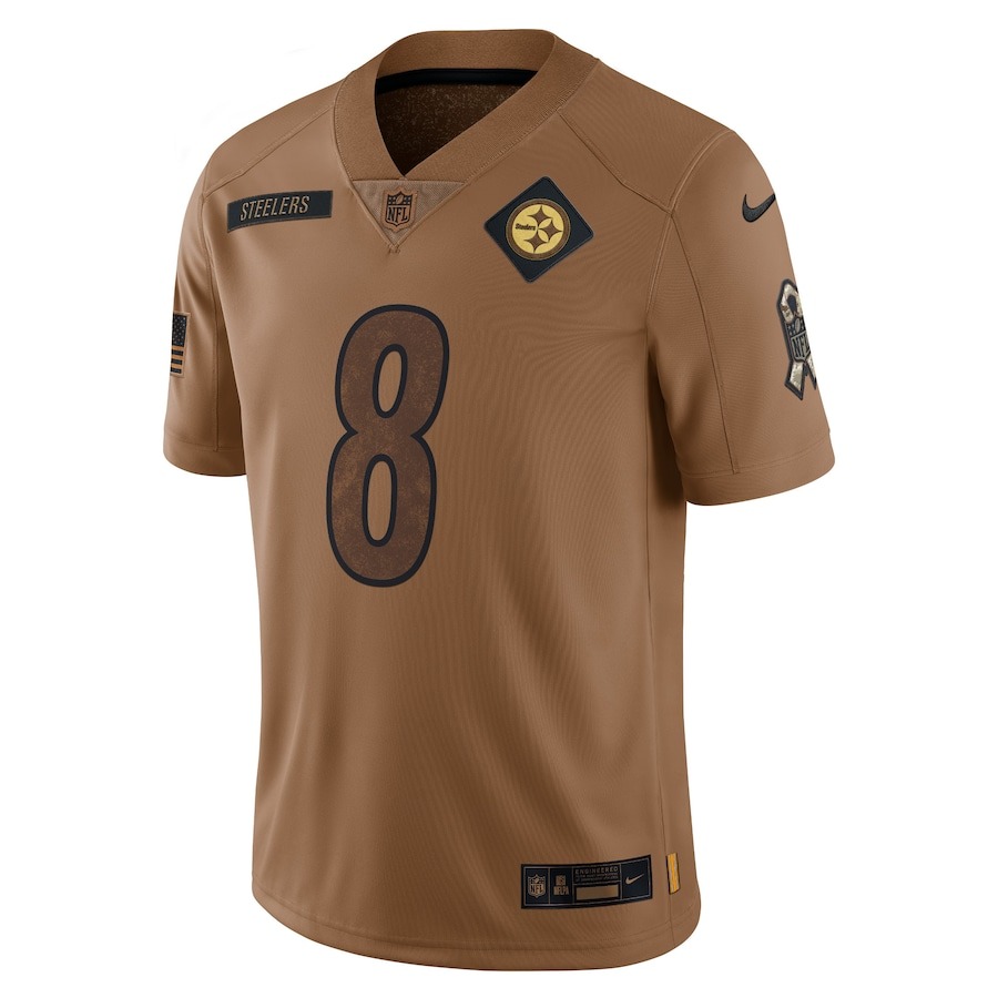 Men's Pittsburgh Steelers Kenny Pickett Nike Brown 2023 Salute To Service Limited Jersey - Ujersey