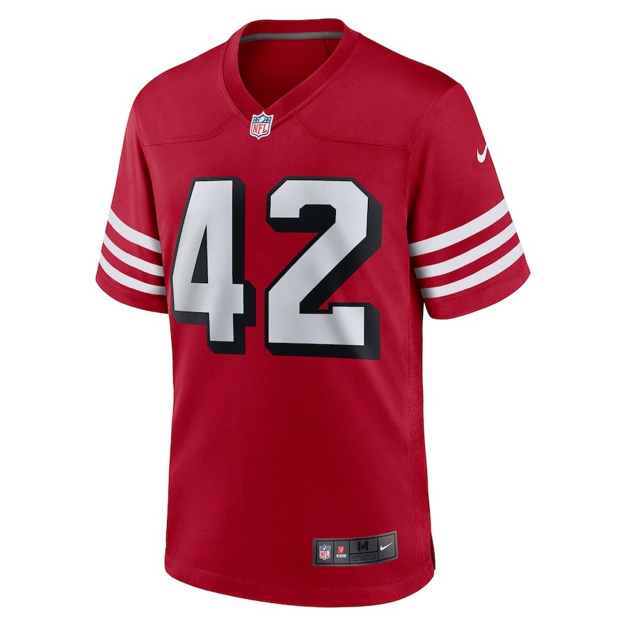 Men's San Francisco 49ers Ronnie Lott Nike Scarlet Retired Alternate Game Jersey - Ujersey