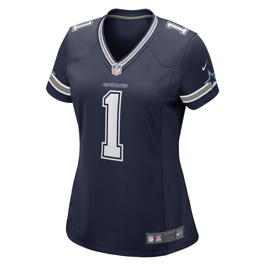 Women's Dallas Cowboys Number 1 Mom Nike Navy Game Jersey - Ujersey