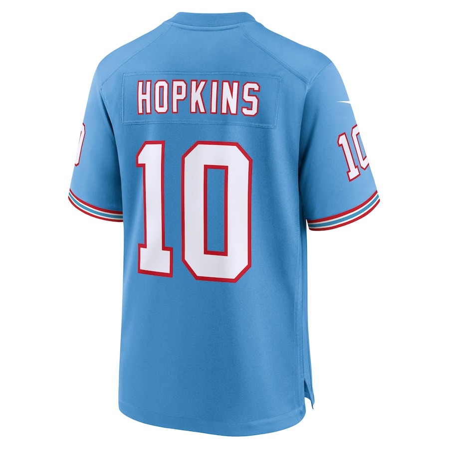 Men's Tennessee Titans DeAndre Hopkins Nike Light Blue Oilers Throwback Player Game Jersey - Ujersey