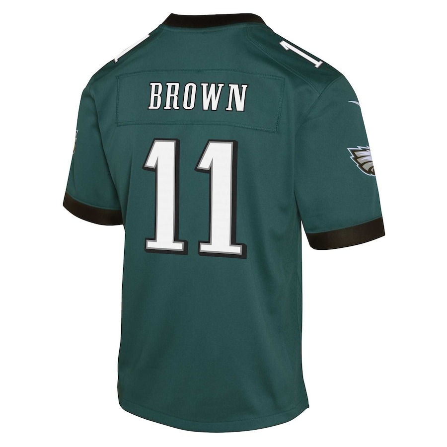 Youth Philadelphia Eagles A.J. Brown Nike Midnight Green Game Jersey - Ujersey
