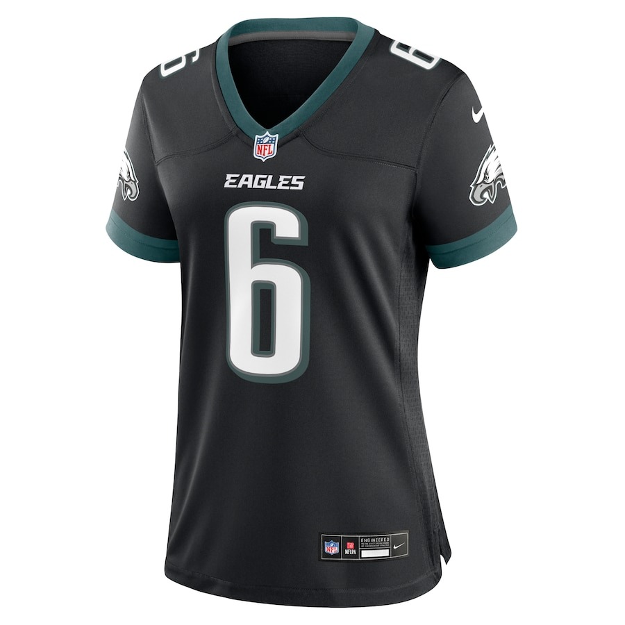 Women's Philadelphia Eagles DeVonta Smith Nike Black Alternate Game Jersey - Ujersey