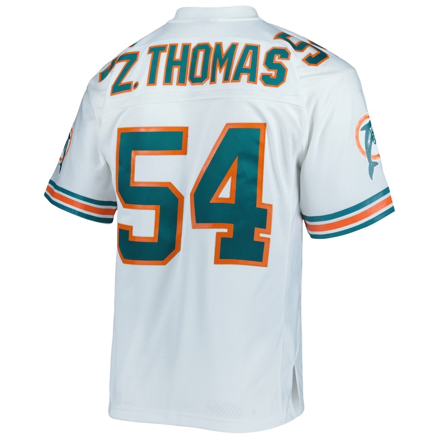Men's Miami Dolphins Zach Thomas Mitchell & Ness White Legacy Replica Jersey - Ujersey