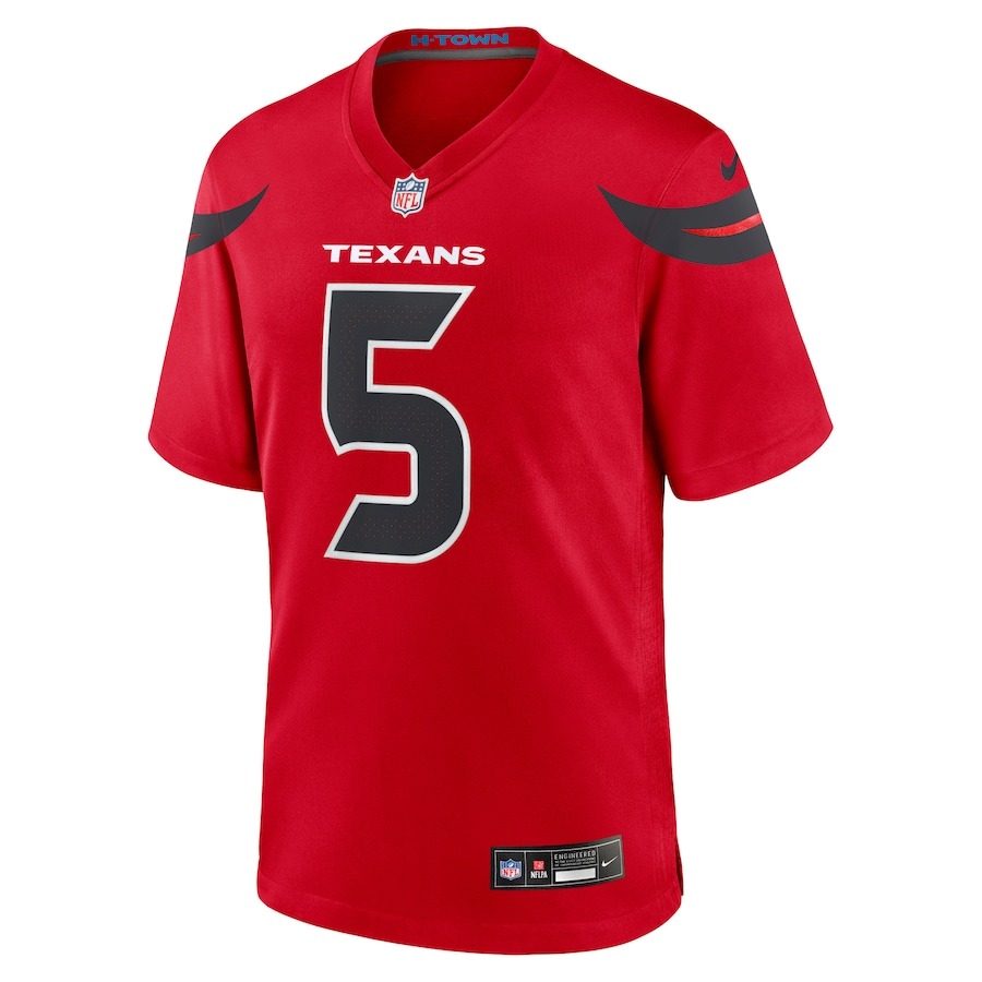 Men's Houston Texans Jalen Pitre Nike Red Alternate Game Jersey - Ujersey