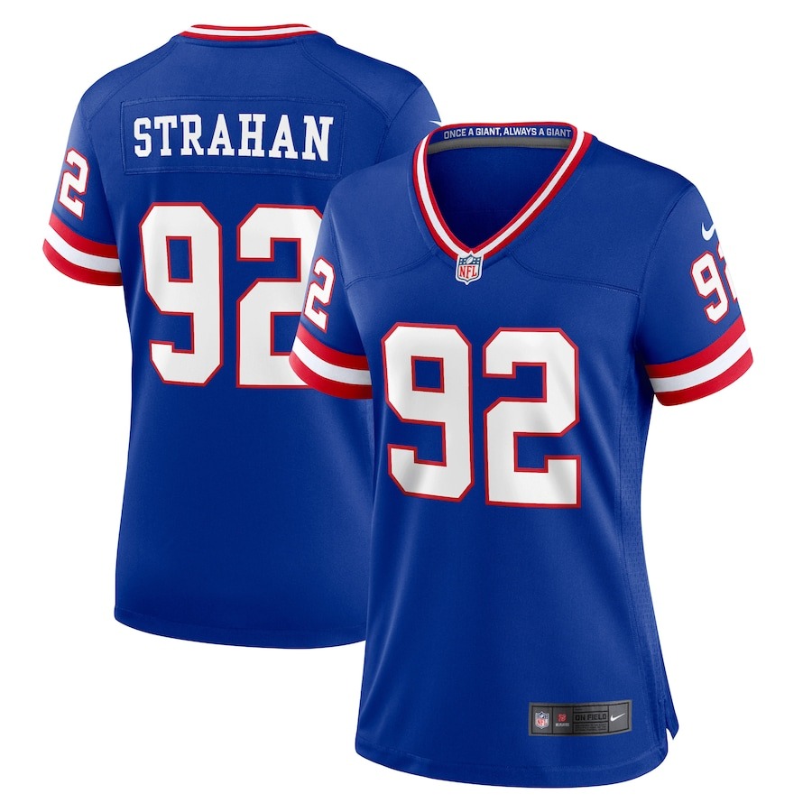Women's New York Giants Michael Strahan Nike Royal Classic Retired Player Game Jersey - Ujersey