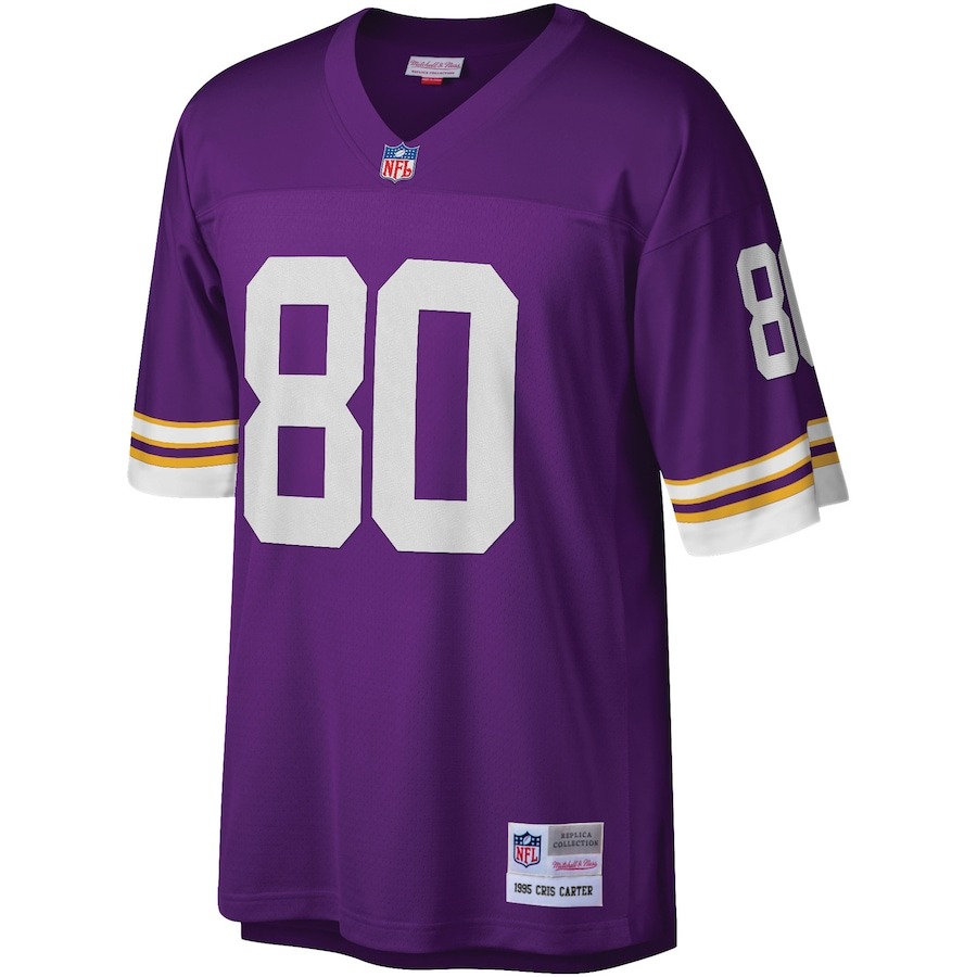 Men's Minnesota Vikings Cris Carter Mitchell & Ness Purple Legacy Replica Jersey - Ujersey