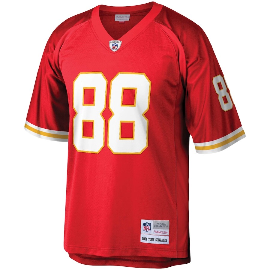 Men's Kansas City Chiefs Tony Gonzalez Mitchell & Ness Red Legacy Replica Jersey - Ujersey