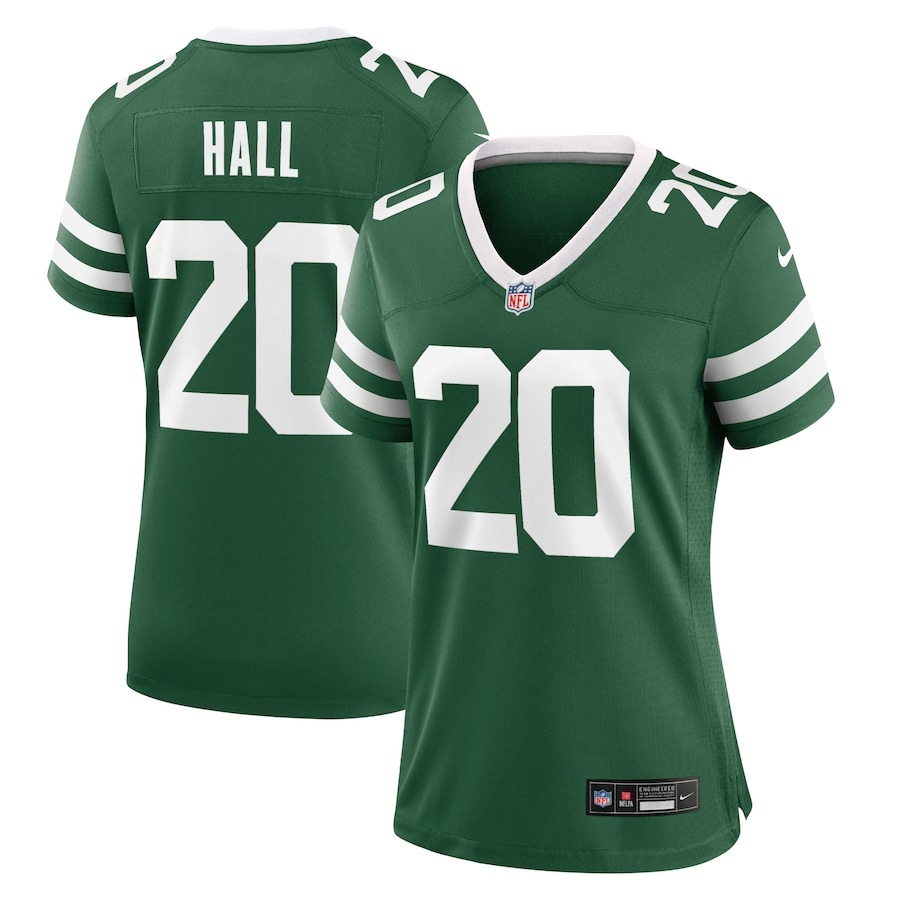 Women's New York Jets Breece Hall Nike Legacy Green Game Jersey - Ujersey