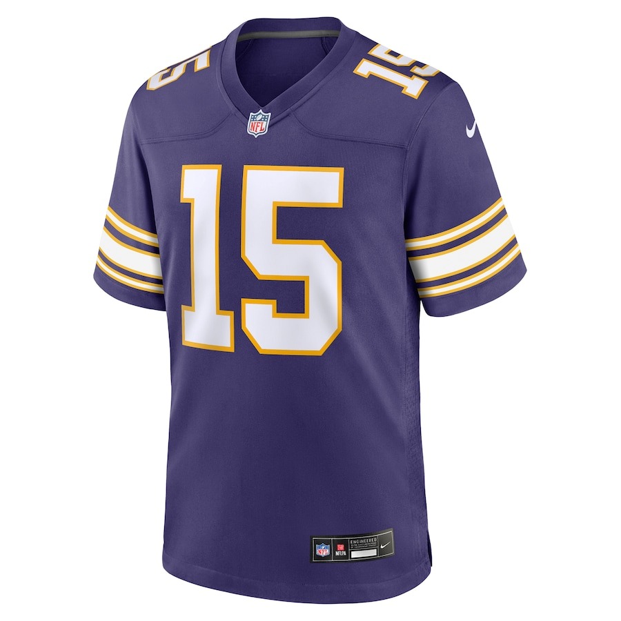 Men's Minnesota Vikings Joshua Dobbs Nike Purple Alternate Game Jersey - Ujersey