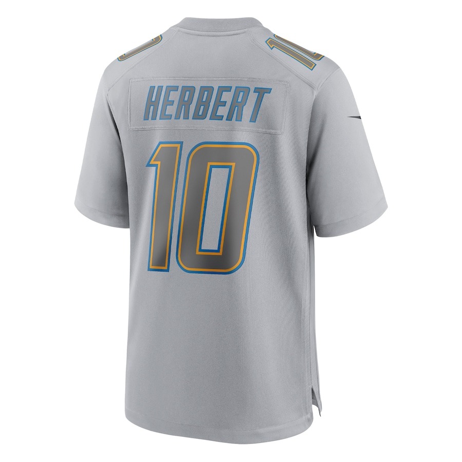 Men's Los Angeles Chargers Justin Herbert Nike Gray Atmosphere Fashion Game Jersey - Ujersey