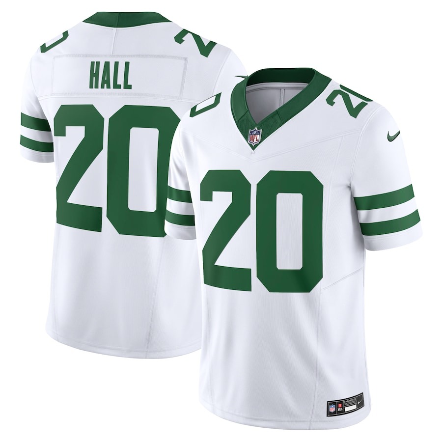 Men's New York Jets Breece Hall Nike Legacy White Vapor F.U.S.E. Limited Jersey - Ujersey