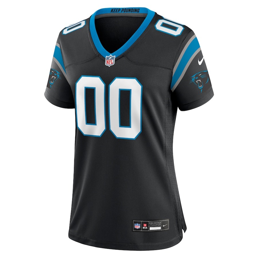 Women's Carolina Panthers Nike Black Custom Game Jersey - Ujersey