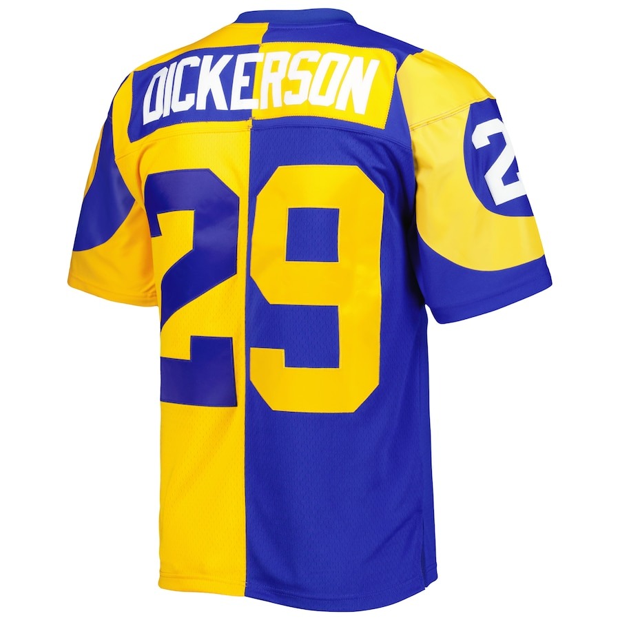 Men's Los Angeles Rams Eric Dickerson Mitchell & Ness Royal/Gold 1984 Split Legacy Replica Jersey - Ujersey