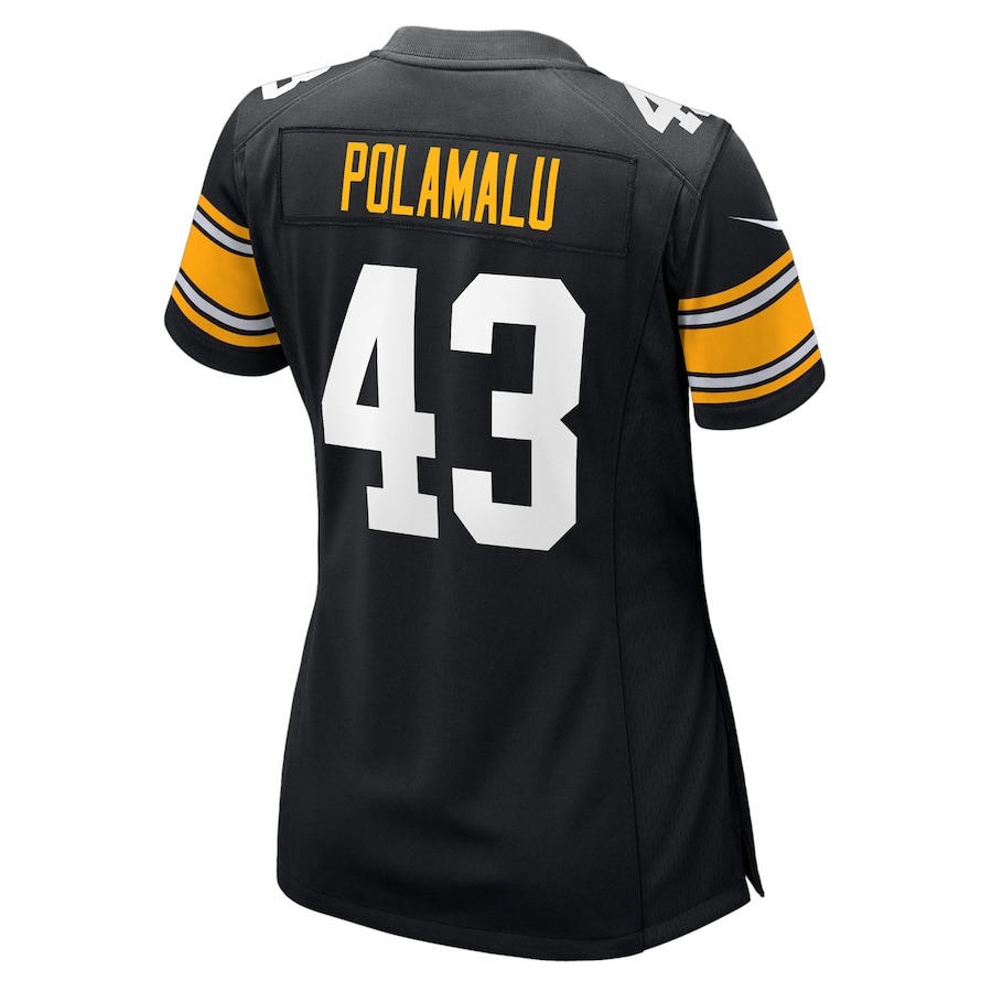 Women's Pittsburgh Steelers Troy Polamalu Nike Black Retired Player Jersey - Ujersey