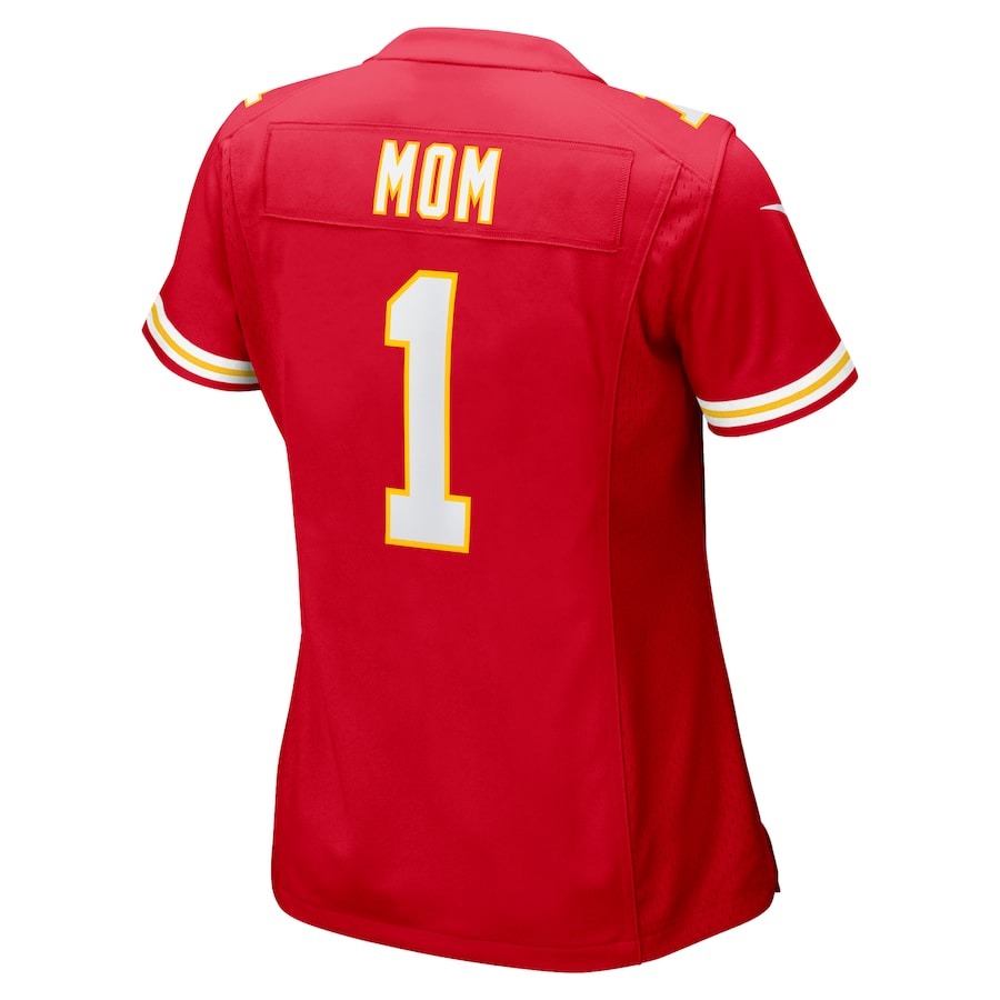Women's Kansas City Chiefs Number 1 Mom Nike Red Game Jersey - Ujersey