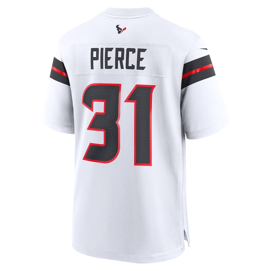 Men's Houston Texans Dameon Pierce Nike White Game Jersey - Ujersey
