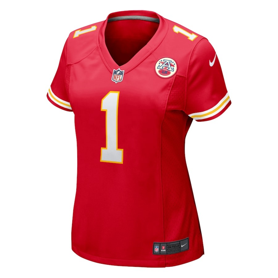 Women's Kansas City Chiefs Number 1 Mom Nike Red Game Jersey - Ujersey