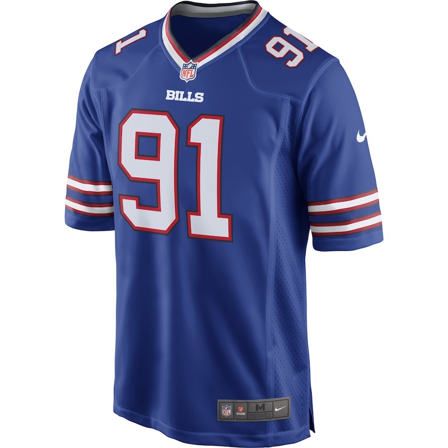 Men's Buffalo Bills Ed Oliver Nike Royal Team Game Player Jersey - Ujersey