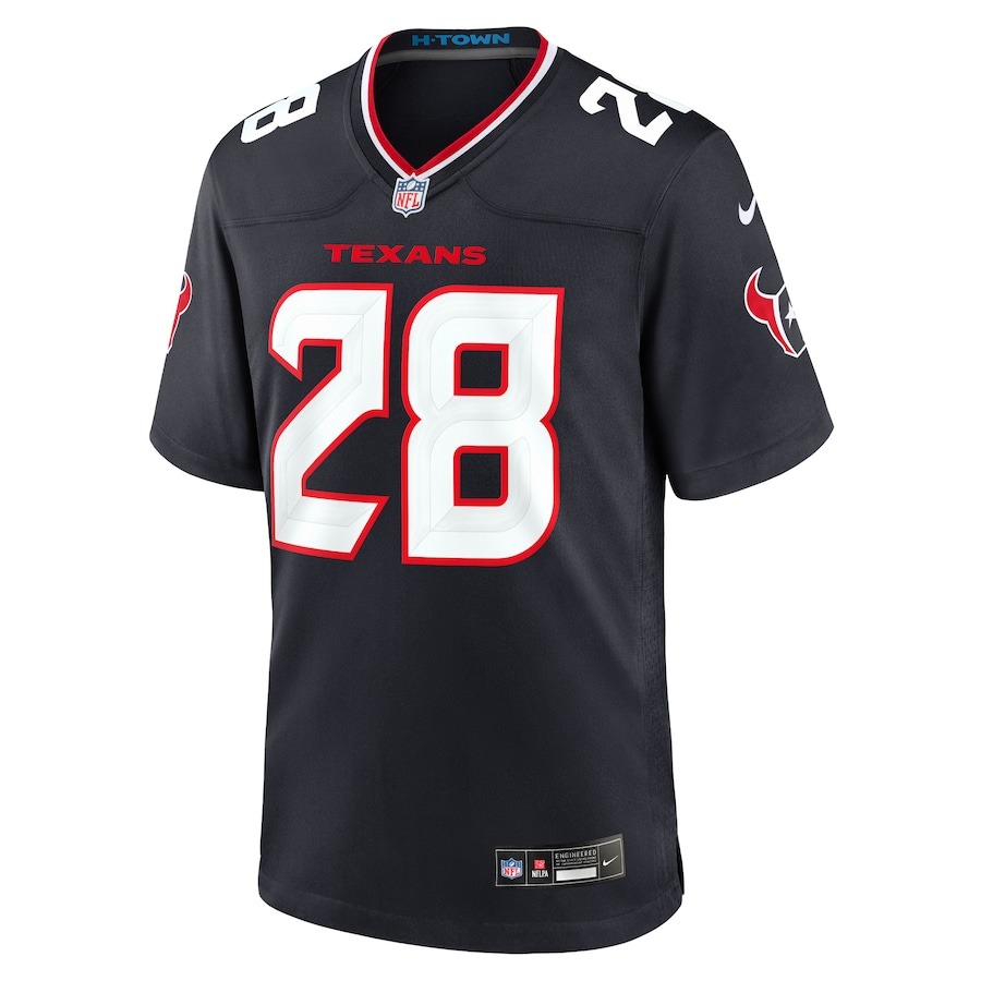 Men's Houston Texans Joe Mixon Nike Navy Game Jersey - Ujersey