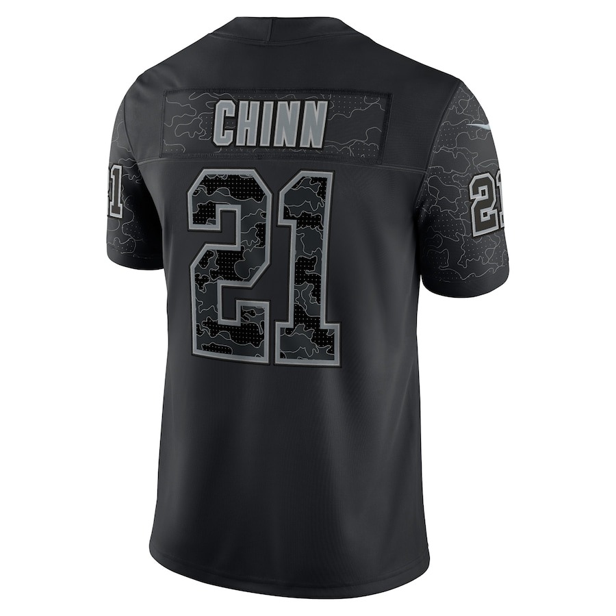Men's Carolina Panthers Jeremy Chinn Nike Black RFLCTV Limited Jersey - Ujersey