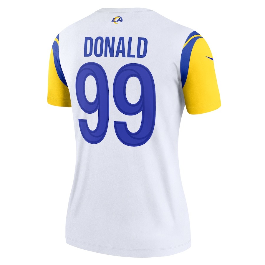 Women's Los Angeles Rams Aaron Donald Nike White Legend Jersey - Ujersey