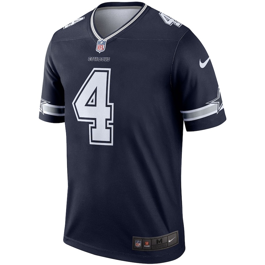 Men's Dallas Cowboys Dak Prescott Nike Navy Legend Player Jersey - Ujersey