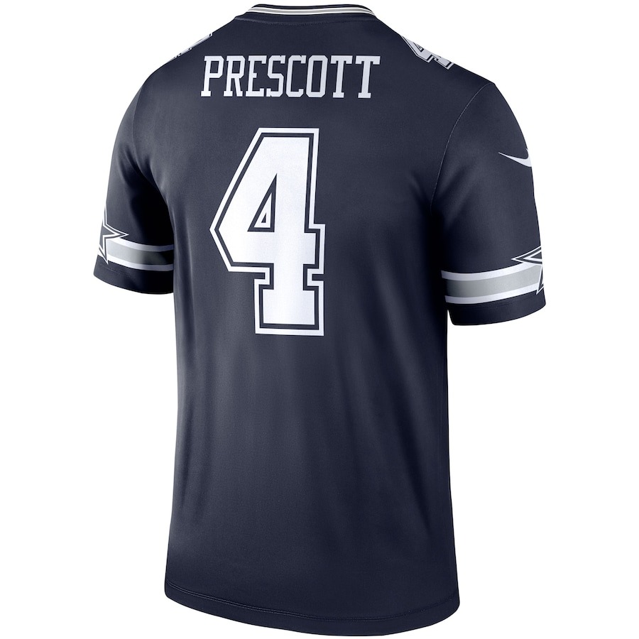 Men's Dallas Cowboys Dak Prescott Nike Navy Legend Player Jersey - Ujersey