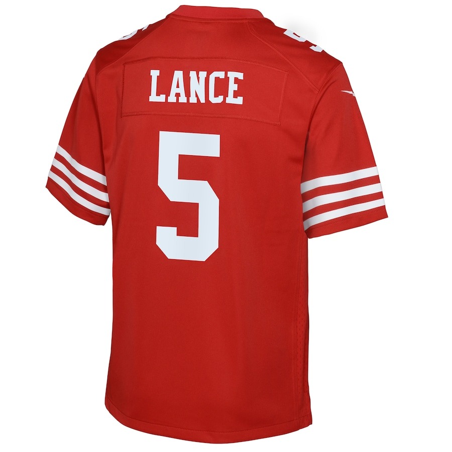 Youth San Francisco 49ers Trey Lance Nike Scarlet Game Jersey - Ujersey