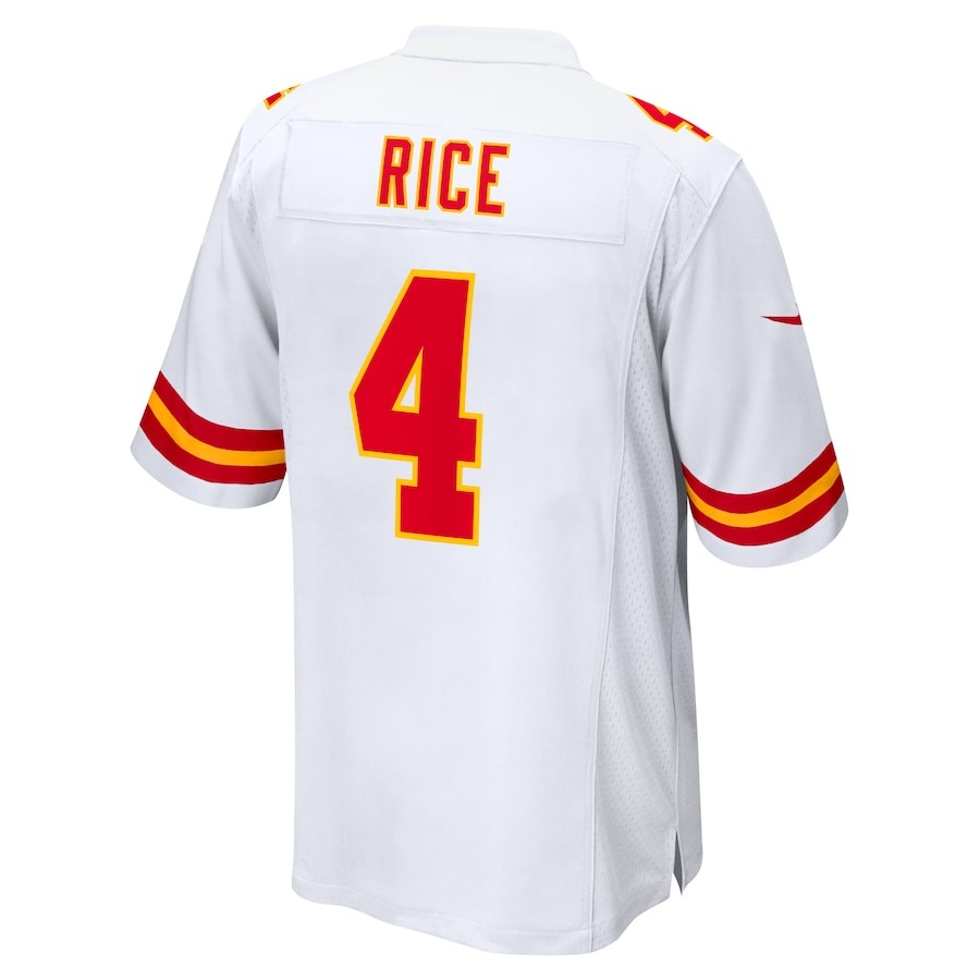 Men's Kansas City Chiefs Rashee Rice Nike  White  Game Jersey - Ujersey