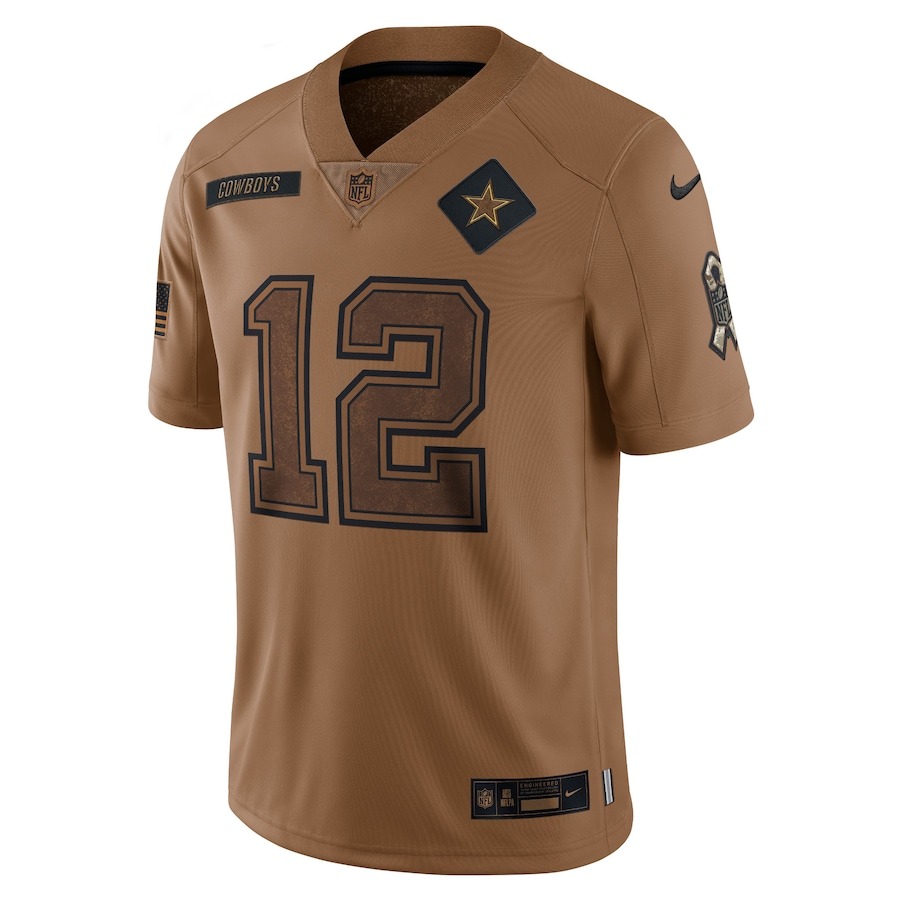 Men's Dallas Cowboys Roger Staubach Nike Brown 2023 Salute To Service Retired Player Limited Jersey - Ujersey