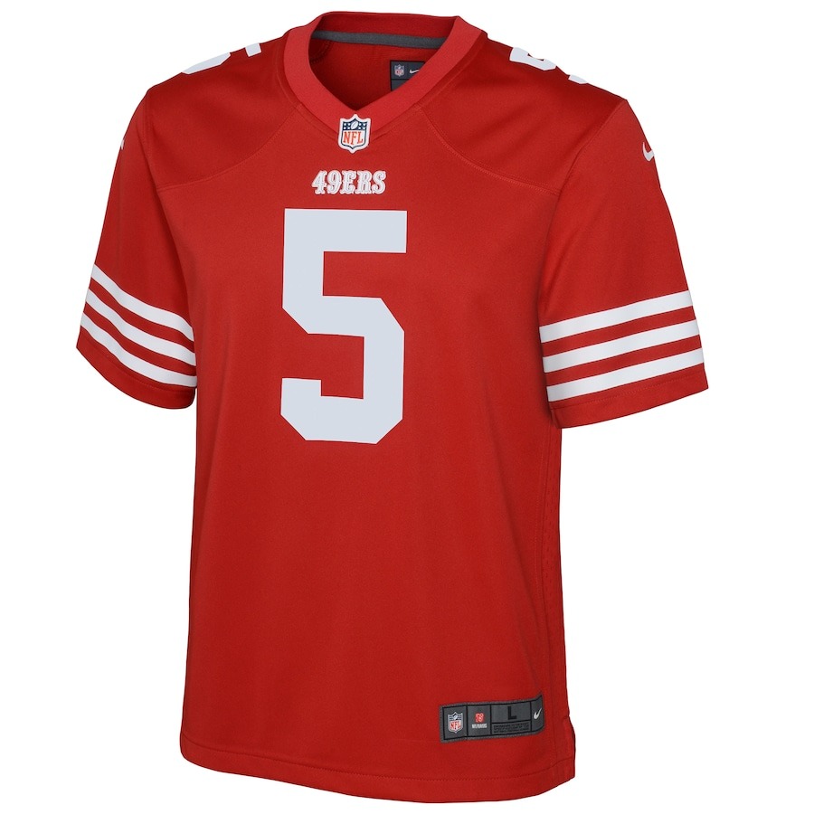 Youth San Francisco 49ers Trey Lance Nike Scarlet Game Jersey - Ujersey