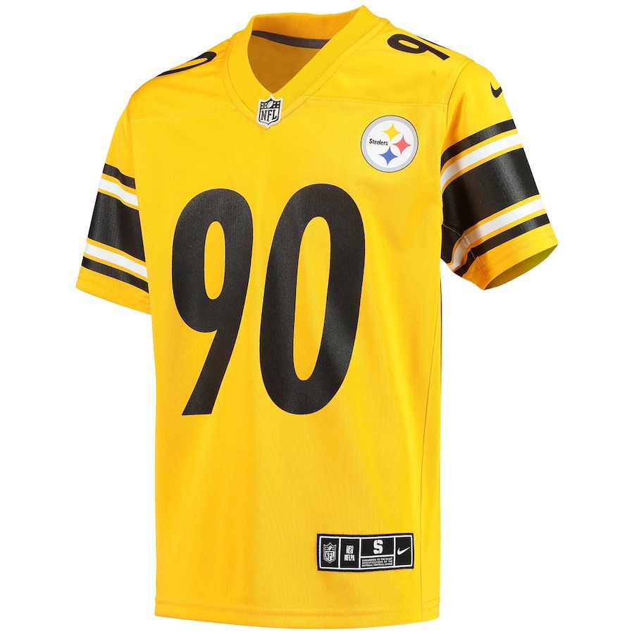 Youth Pittsburgh Steelers T.J. Watt Nike Gold Inverted Team Game Jersey - Ujersey