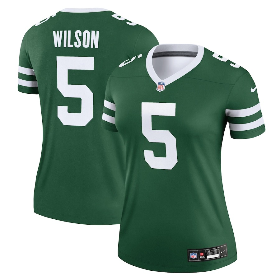 Women's New York Jets Garrett Wilson Nike Legacy Green Legend Jersey - Ujersey