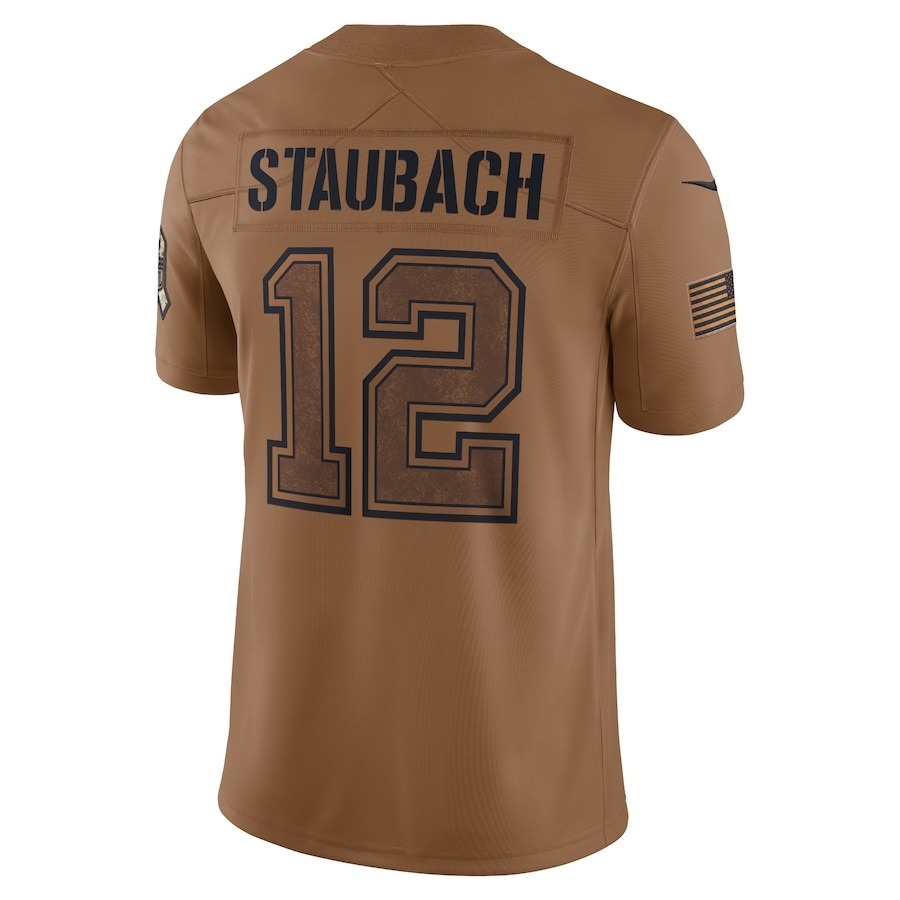 Men's Dallas Cowboys Roger Staubach Nike Brown 2023 Salute To Service Retired Player Limited Jersey - Ujersey