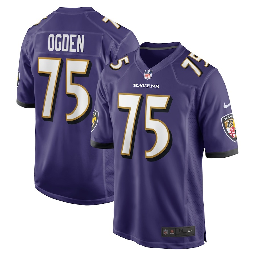Men's Baltimore Ravens Jonathan Ogden Nike Purple Retired Player Game Jersey - Ujersey