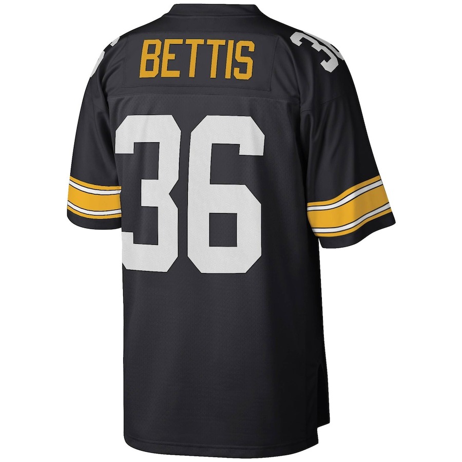 Men's Pittsburgh Steelers Jerome Bettis Mitchell & Ness Black Legacy Replica Jersey - Ujersey