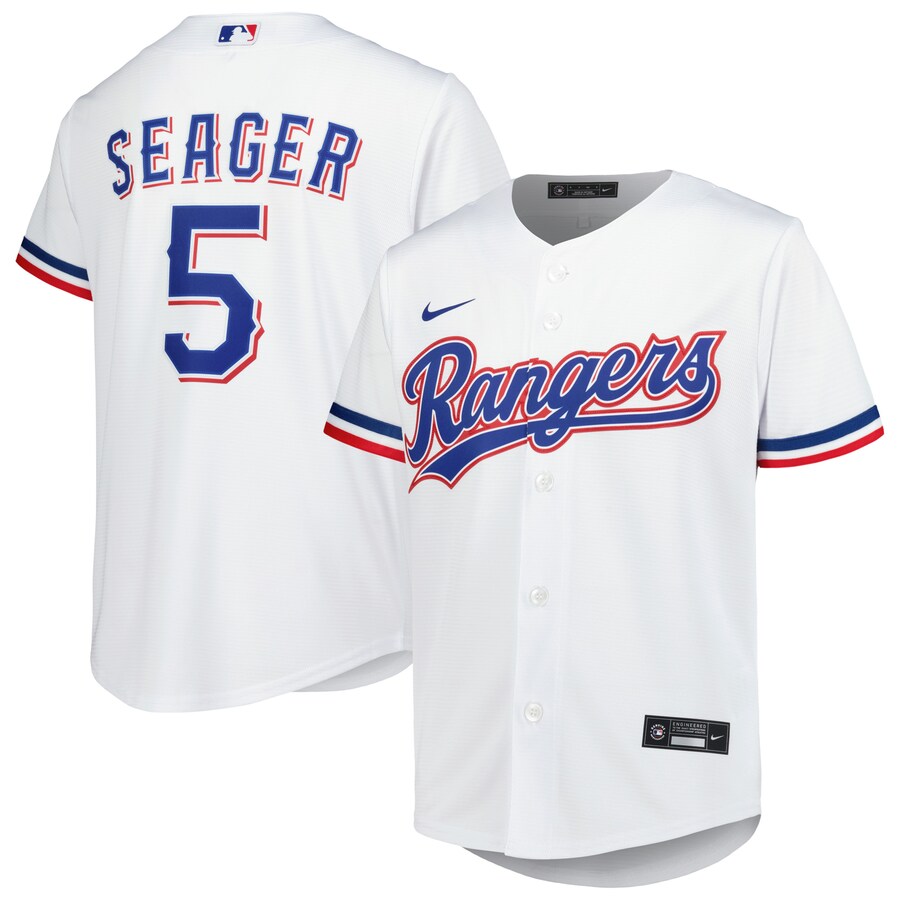 Youth Texas Rangers Corey Seager Nike White Home Replica Player Jersey - Ujersey