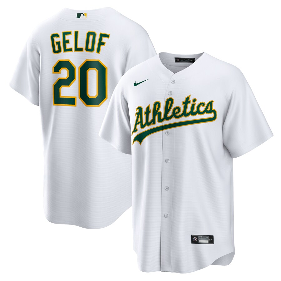 Men's Oakland Athletics Zack Gelof Nike White Home Replica Jersey - Ujersey