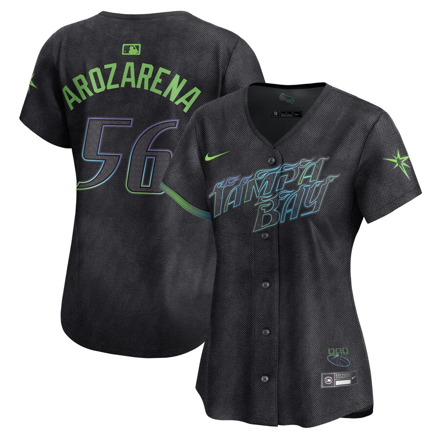 Women's Tampa Bay Rays Randy Arozarena Nike Charcoal 2024 City Connect Limited Player Jersey - Ujersey
